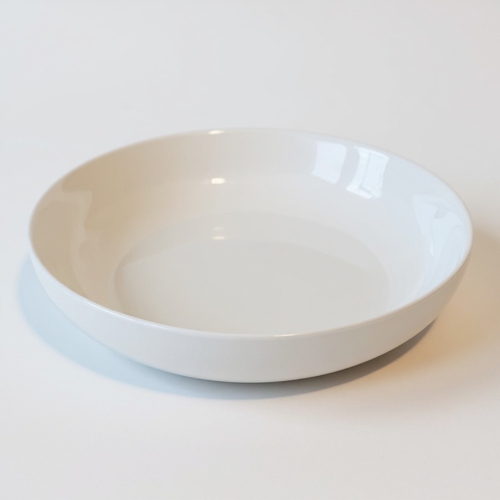 Sweese Pasta Bowl White Porcelain 30 oz Salad Dish Ceramic Stackable Minimalist